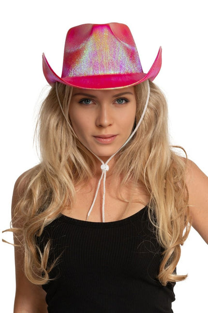 Chapeau de cow-boy rouge brillant - paquet de 6