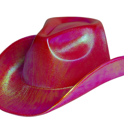 Chapeau de cow-boy rouge brillant - paquet de 6