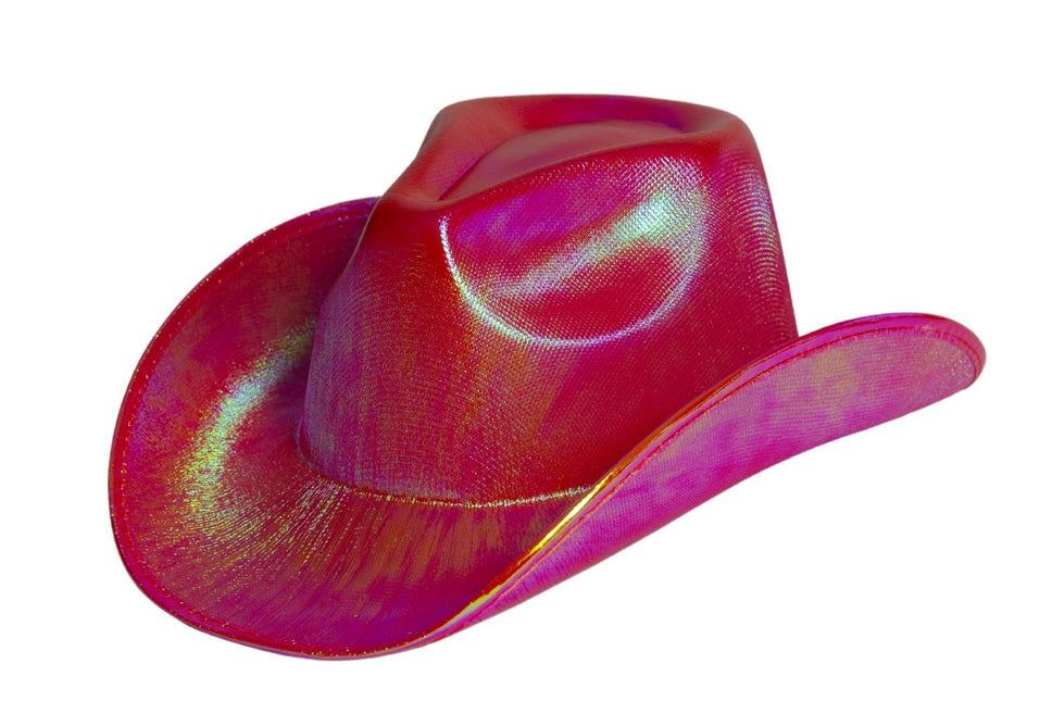 Chapeau de cow-boy rouge brillant - paquet de 6