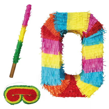 Kit piñata « Chiffre 0 », 3 pièces, 45 cm