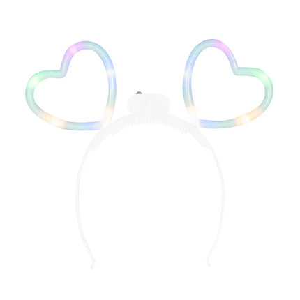 Diadème LED « Glowing hearts »