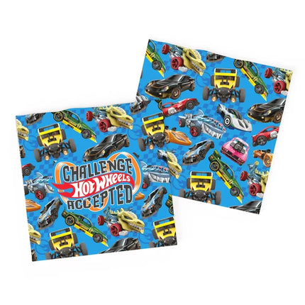Serviettes Hot Wheels bleues, lot de 20