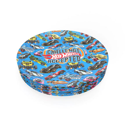 Assiettes Hot Wheels 23 cm, lot de 8
