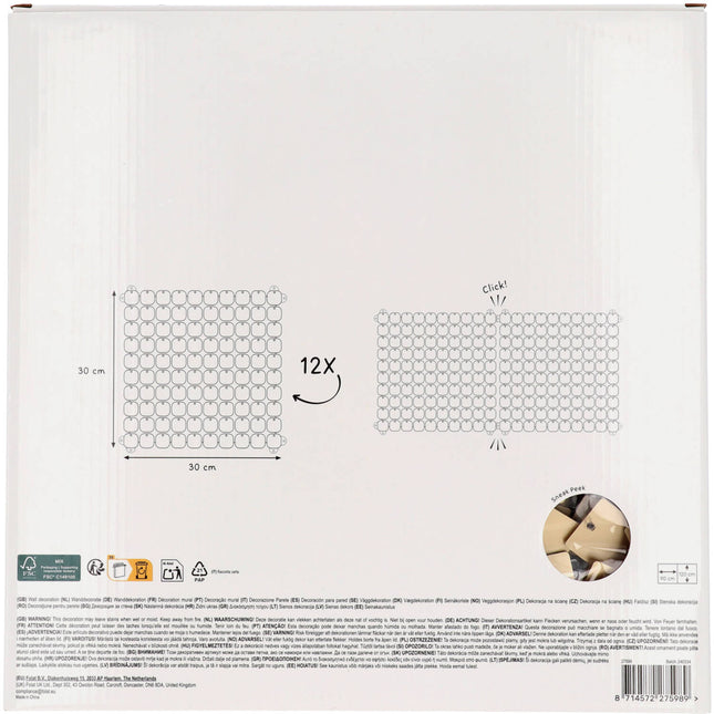 Rideau de porte doré 30cm 12pcs
