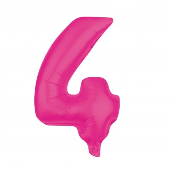 4 Cijfer Ballon Roze Leeg 85cm van VDV Benefit koop je bij Partywinkel