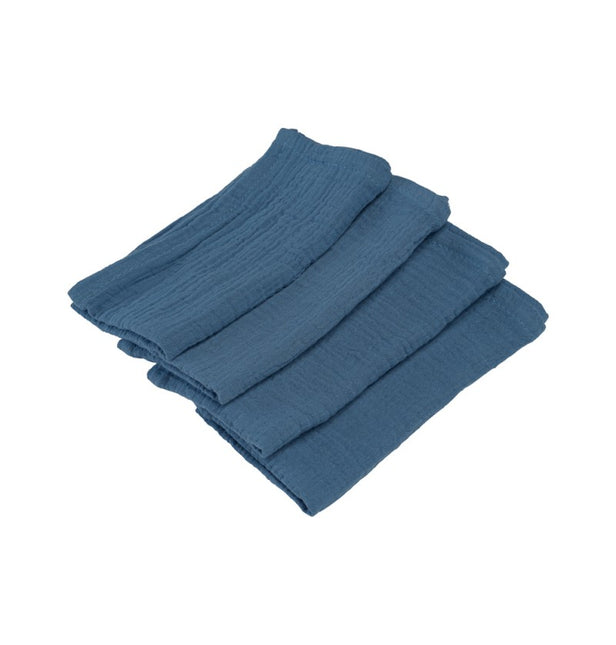 Serviettes en coton bleu foncé 40cm 4pcs