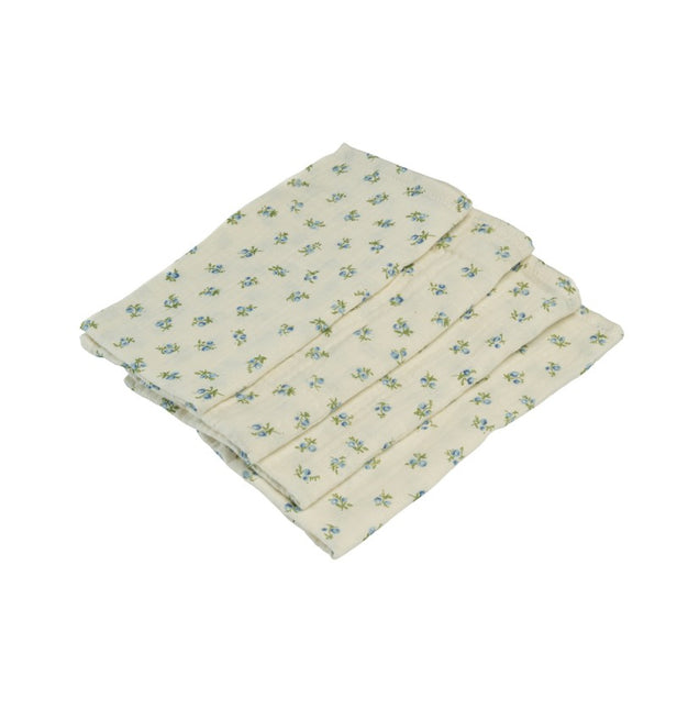 Serviettes en coton fleuries 40cm 4pcs