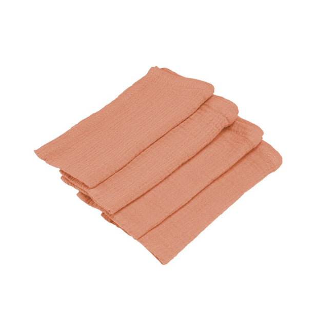 Serviettes de table orange en coton 40cm 4pcs