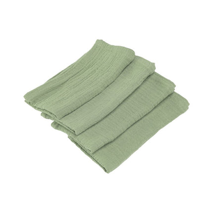 Serviettes en coton vertes 40cm 4pcs
