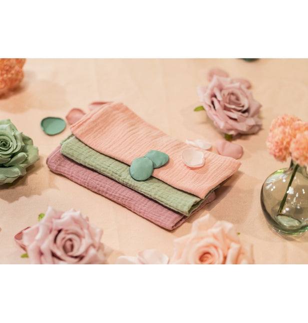 Serviettes en coton vertes 40cm 4pcs