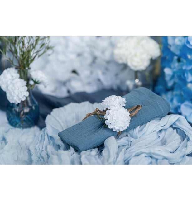 Serviettes en coton bleu 40cm 4pcs