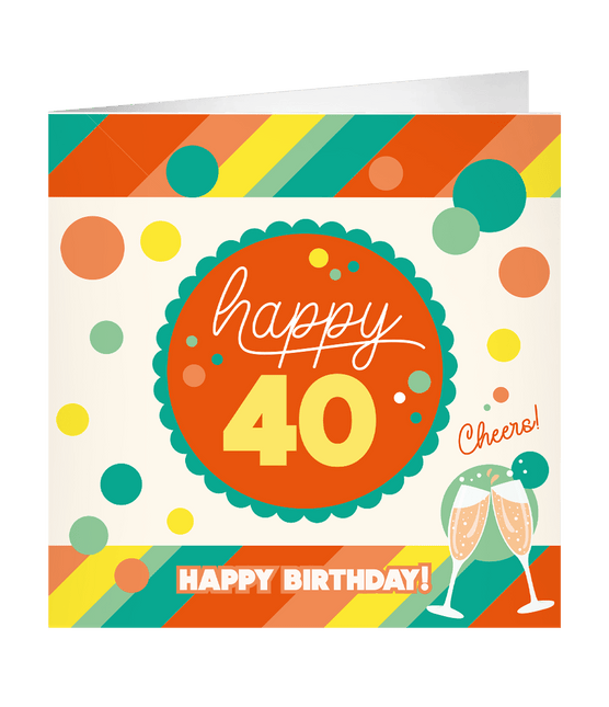 40 Jaar Wenskaart 23cm - Partywinkel - 8716764239137