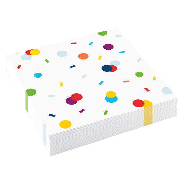 Serviettes - Confetti Birthday - 33 x 33 cm - Lot de 20
