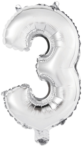 Ballon de baudruche - Mini Figure 3 - Argent - 34 x 21 cm