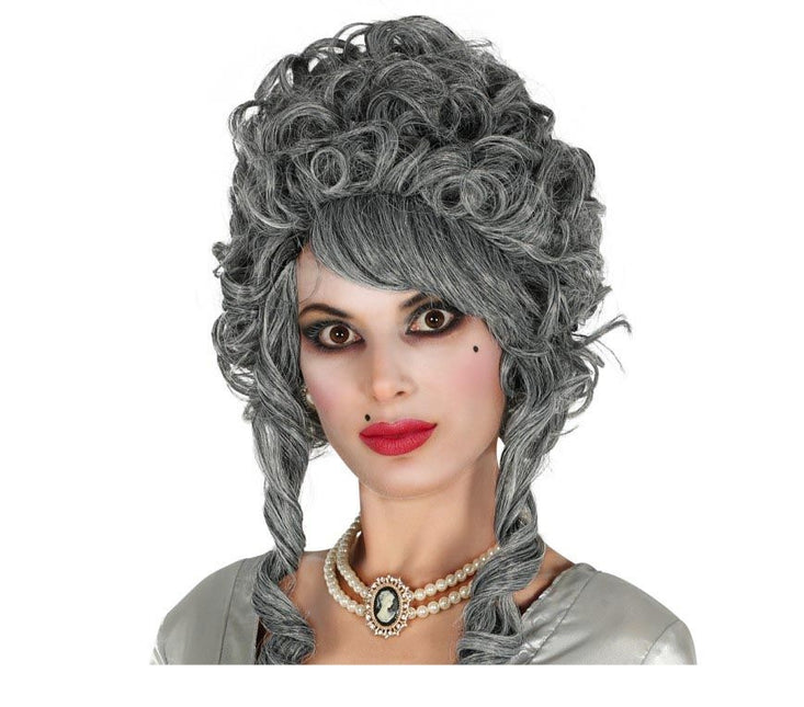 Perruque d'halloween gris foncé