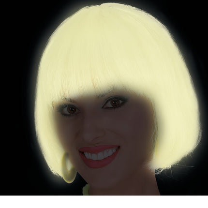 Perruque d'Halloween Bob Glow In The Dark