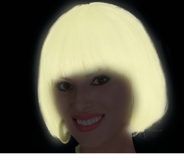 Perruque d'Halloween Bob Glow In The Dark