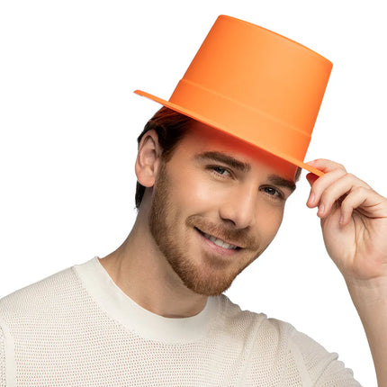 Chapeau néon orange