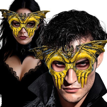MASQUE POUR LES YEUX « CRÂNE ET CHAUVE-SOURIS » - PLASTIQUE DUR