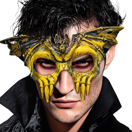 MASQUE POUR LES YEUX « CRÂNE ET CHAUVE-SOURIS » - PLASTIQUE DUR