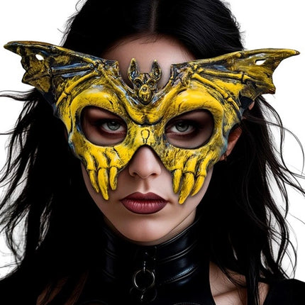 MASQUE POUR LES YEUX « CRÂNE ET CHAUVE-SOURIS » - PLASTIQUE DUR