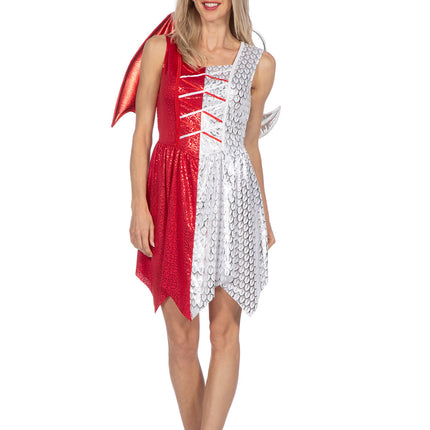 Robe rouge et blanche Ladies Devil And Angel