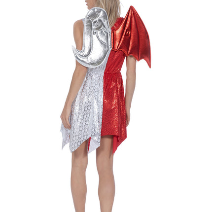 Robe rouge et blanche Ladies Devil And Angel