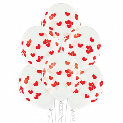 Ballons en forme de cœur rouges, 30 cm, lot de 10