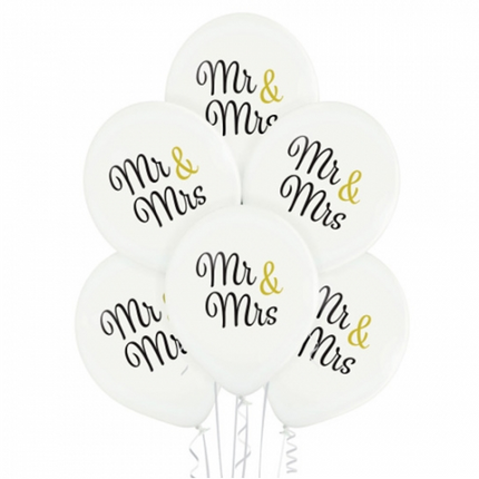 Ballons « Mr & Mrs » 30 cm, lot de 10
