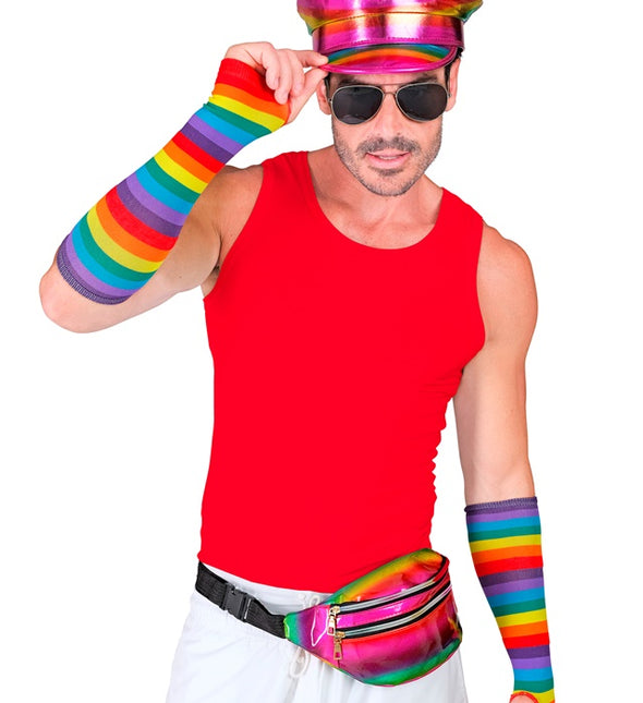 Sac à main arc-en-ciel holographique