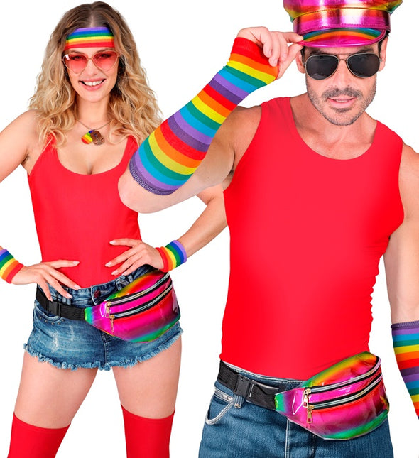 Sac à main arc-en-ciel holographique