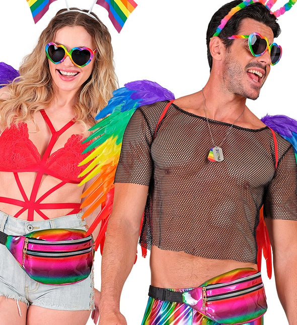 Sac à main arc-en-ciel holographique