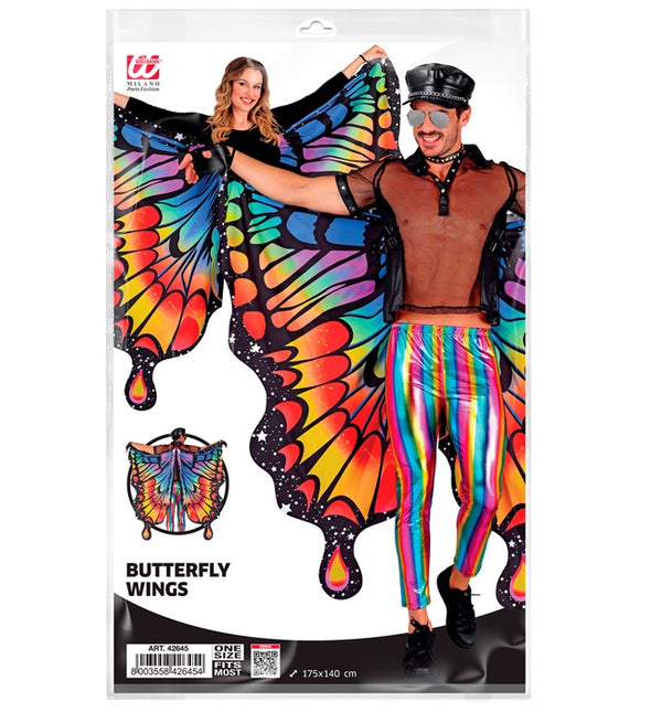 Ailes de papillon arc-en-ciel 175x140cm