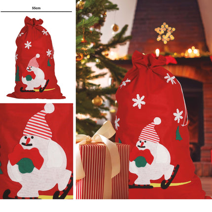 Sac de Noël Bonhomme de neige 85cm