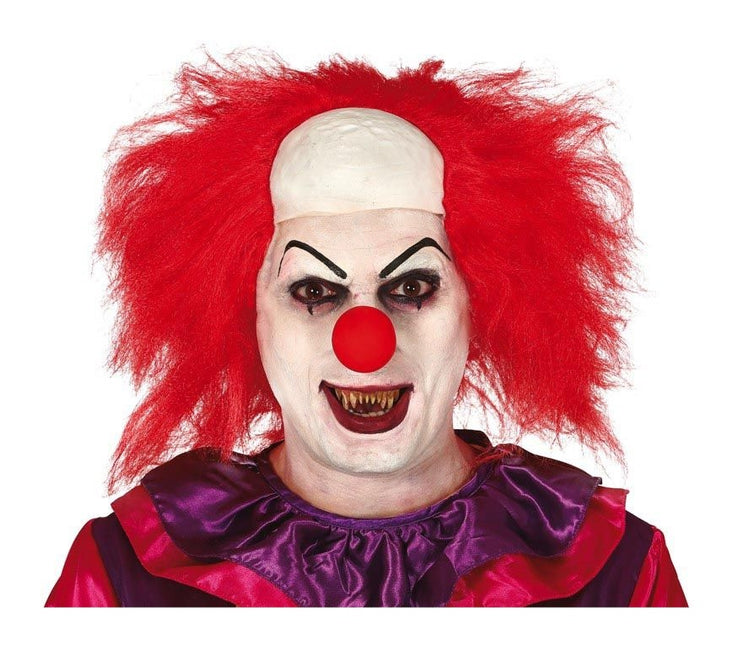 Perruque d'Halloween Clown Rouge