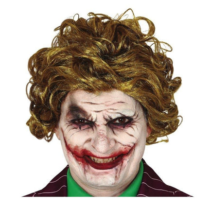 Perruque d'Halloween Joker Jaune Vert
