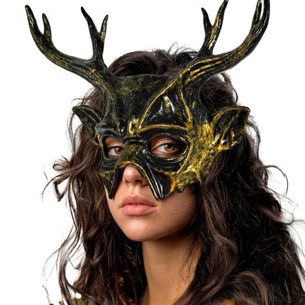 MASQUE DE CHÈVRE À CORNES - PLASTIQUE DUR