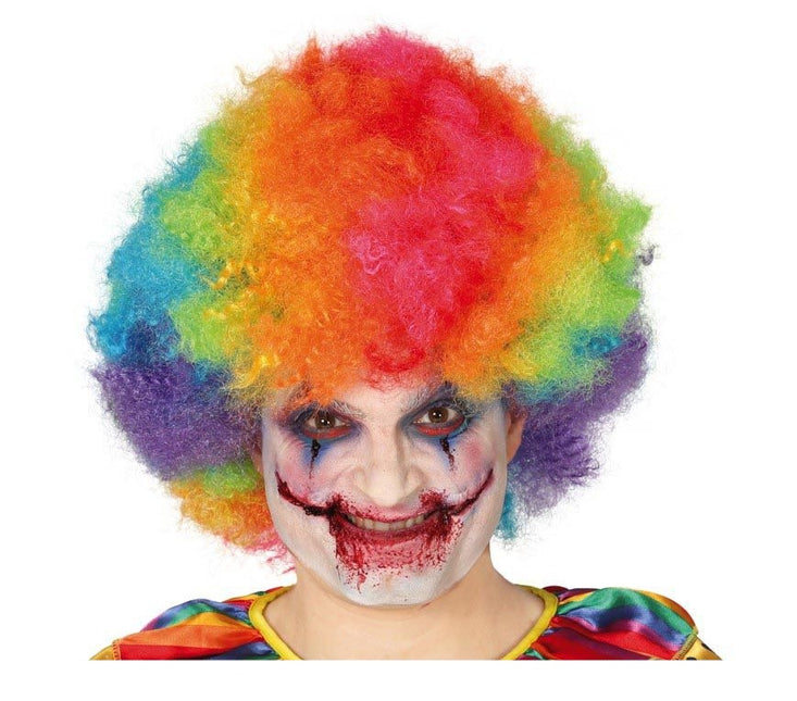 Perruque afro d'Halloween Multicolore
