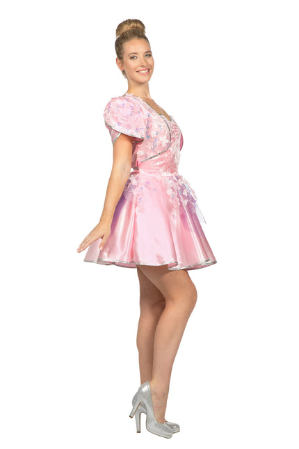 Petite plume rose avec des fleurs