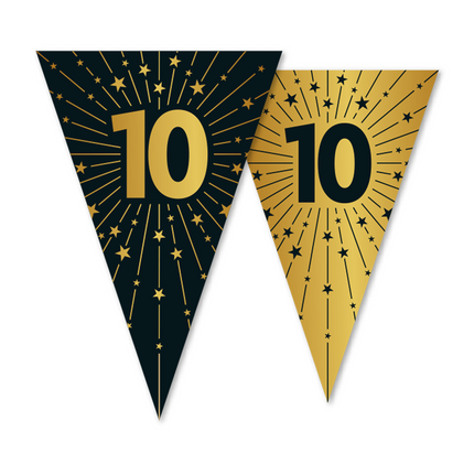Guirlande 10 ans Or Noir 10m