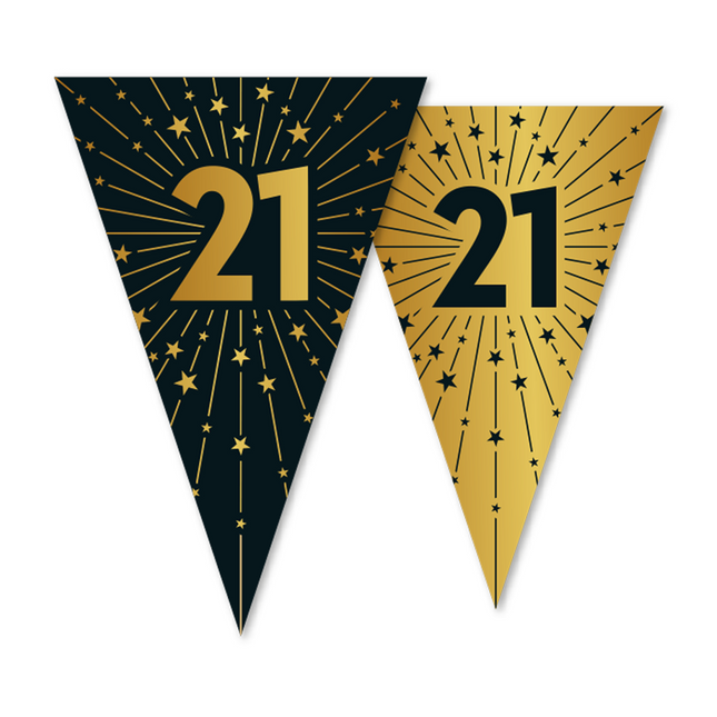 21 ans Guirlande Or Noir 10m