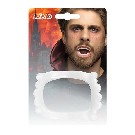 Fausses dents d'Halloween Vampire blanc