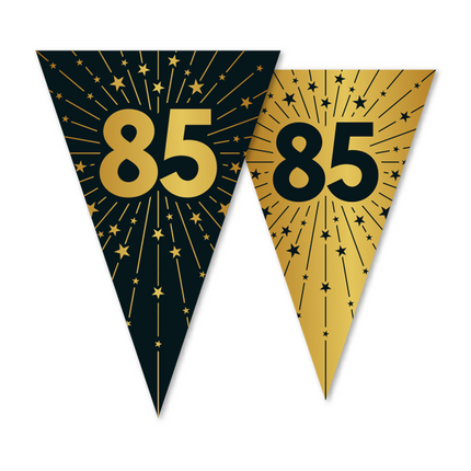 85 ans Guirlande Or Noir 10m