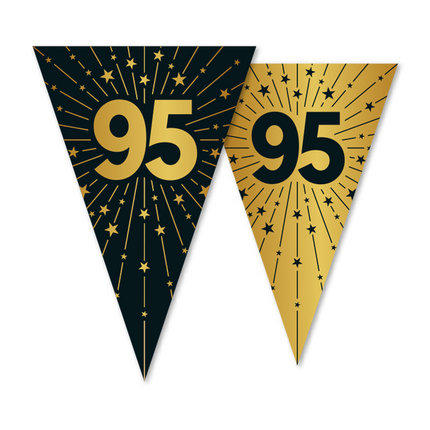 95 ans Guirlande Or Noir 10m