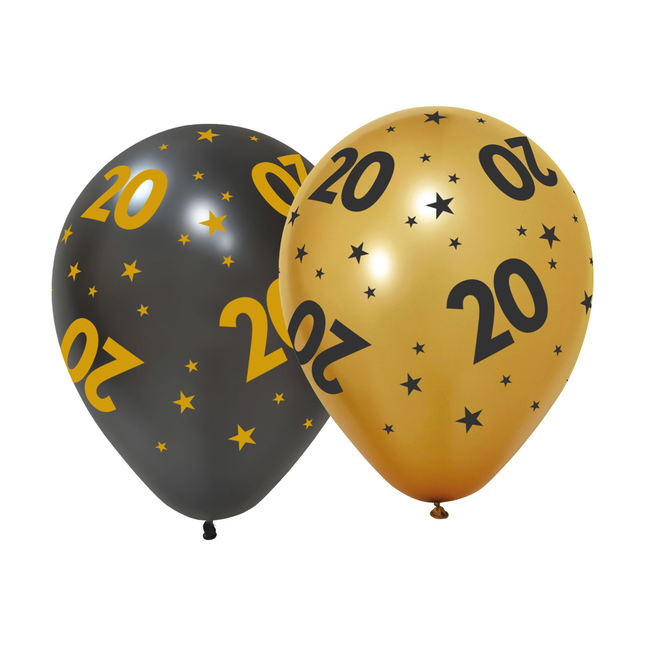 Ballons 20 ans 31cm 6pcs