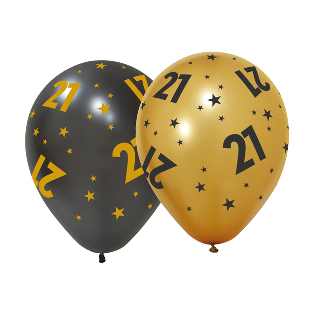 21 Years Balloons 31cm 6pcs
