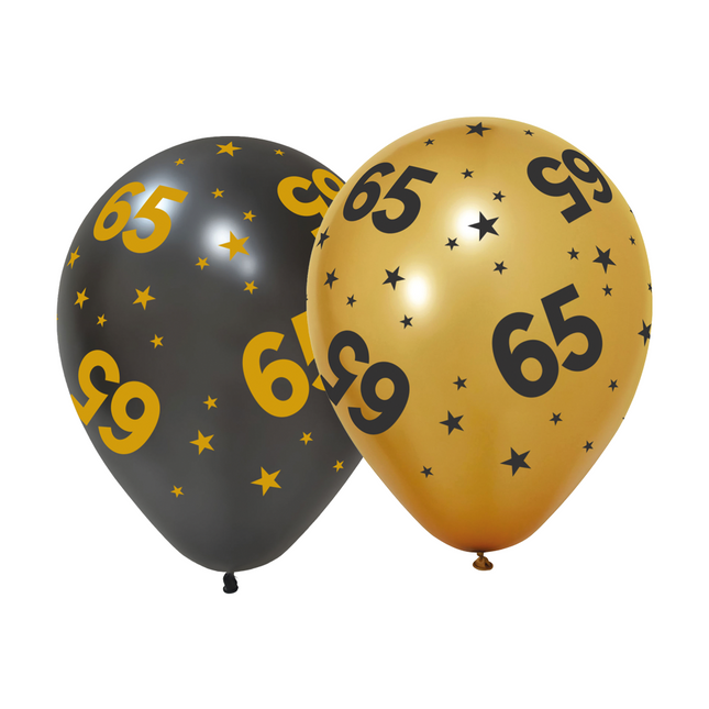 65 Years Balloons 31cm 6pcs