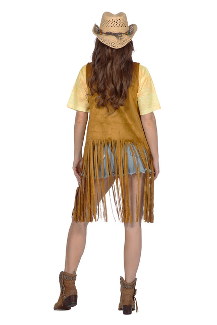 Cardigan hippie long avec franges (V)