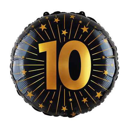 Ballon à l'hélium 10 ans vide 45cm