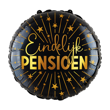 Ballon à l'hélium pour la retraite Noir or vide 45cm